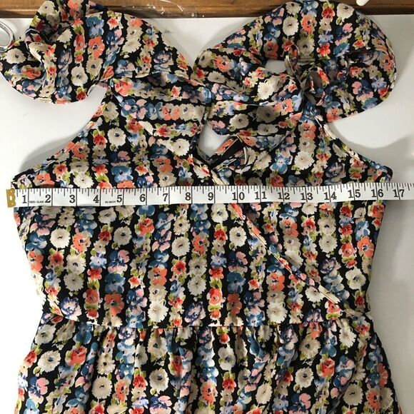 J Crew Mercantile Ditsy Floral Mini Dress V Neck Off The Shoulder Size 4/6 NWT - Picture 14 of 14